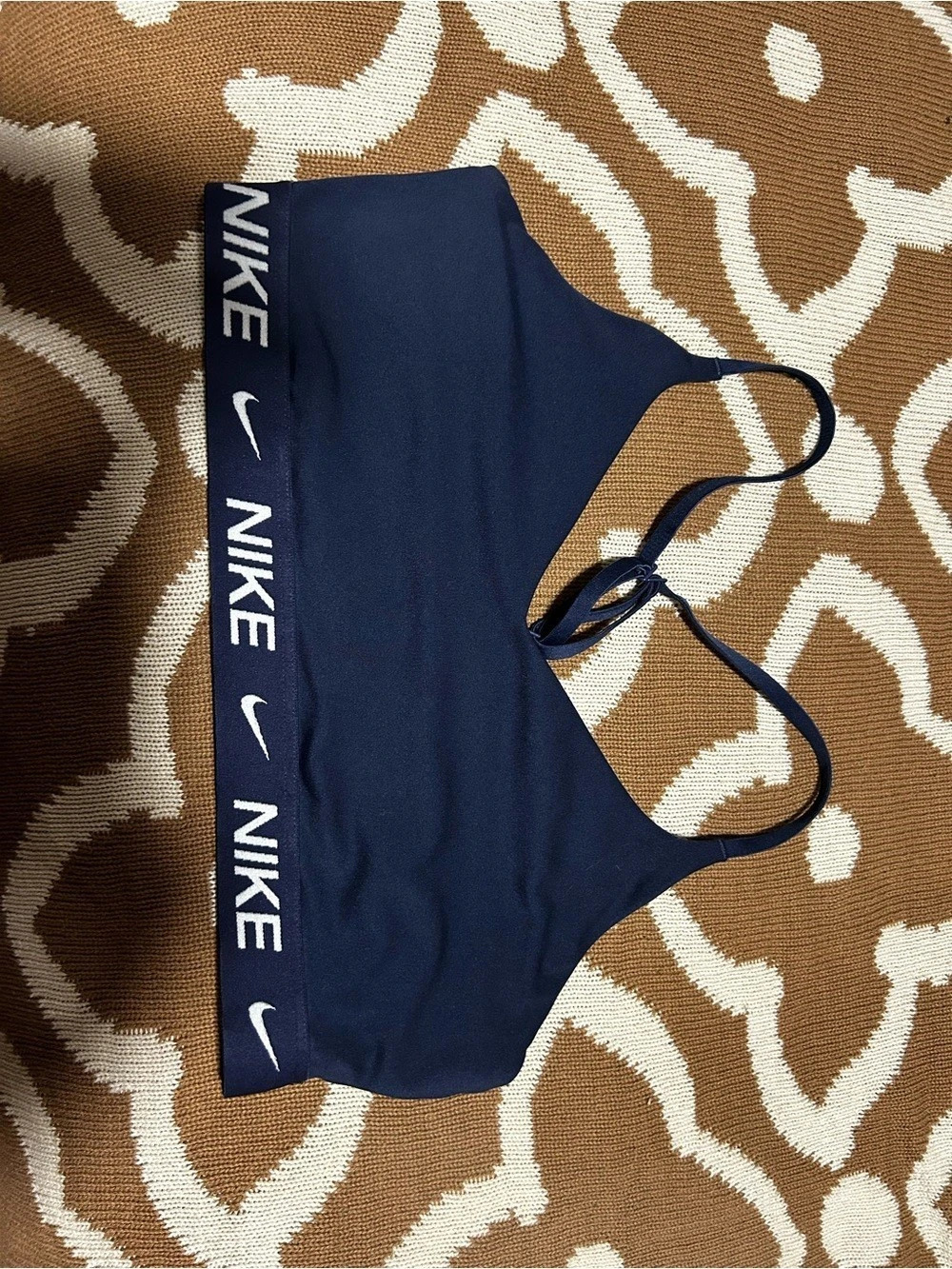 Nike Indy Logo Sports Bra Blue